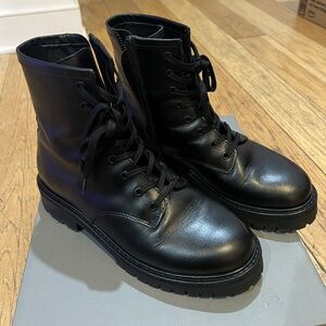 Leather Combat Boots — Thursday Boots